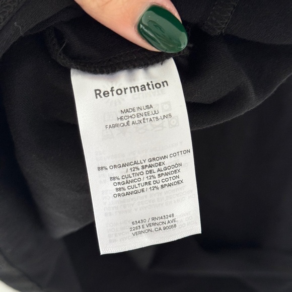 REFORMATION Chaine Black Mini Dress S - Picture 4 of 6